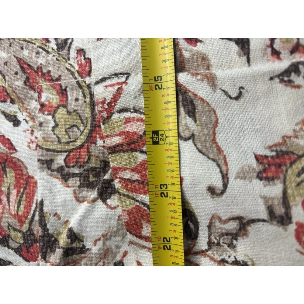 ONE Pottery Barn Octavia Paisley Late EURO Sham‎ Linen Blend Floral Tan 26”